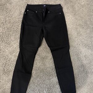 GAP Women's denim Black Jeans size 30 Curvy True Skinny